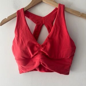 Aritzia Butter Volley Golden Sports Bra Pink Coral